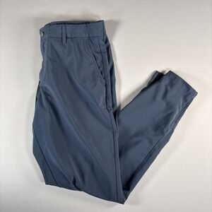 Primo Pants Mens 31x30 Blue Ankle Zip Golf Performance Stretch Logo